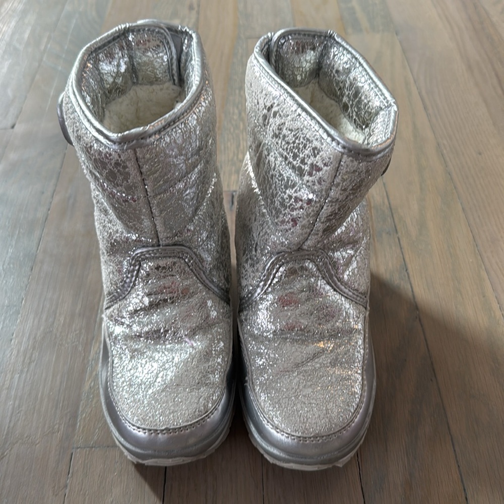 Rubber Duck for J Crew Metallic Silver Snow Joggers Size 12.5